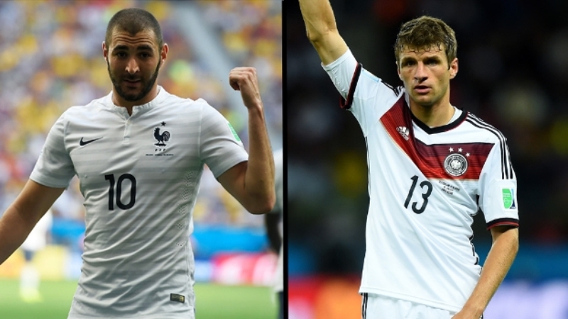 Estrelas de França e Alemanha, Benzema e Muller tem a missão de balançar as redes para levar seu país às semifinais do Mundial